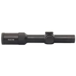 FOCUHUNTER 1-6x24 cannocchiale Ottica Compatto con Copertura Parasole In Rete e Leva Dello Zoom, Mirino con Tubo da 30 mm, Antiurto 1/2 MOA 6 Livelli di Reticolo Rosso Cannocchiale Verde Multi-Coat