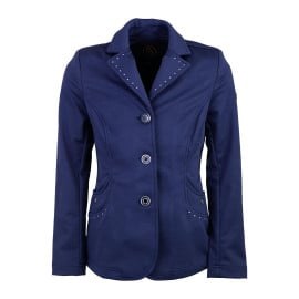 Veste D'Équitation Femme Horze Grescendo - Taille 14 (L) - Bleue - Avec Poches
