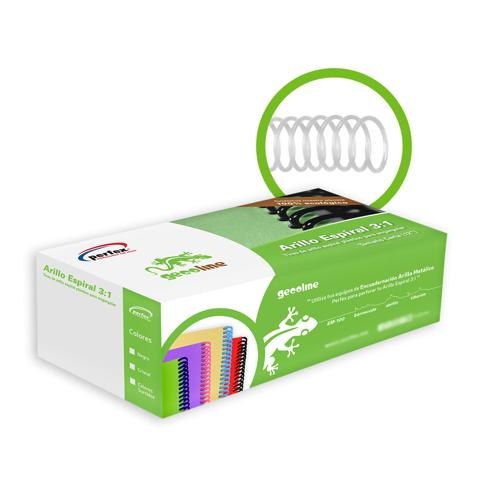 100 Bobinas De Encuadernación En Espiral, 14,3 Mm De Diámetro, 115 Hojas De Capacidad, Paso 4:1