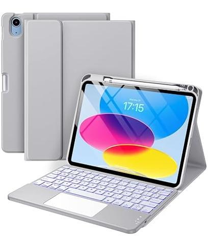 Dracool Funda de teclado para iPad Air 5/4 de 10.9 pulgadas y iPad Pro de 11 pulgadas (4ª/3ª/2ª/2ª/1ª generación) Funda con teclado magnético desmontable de dos piezas estilo mágico Folio Multi-Touch