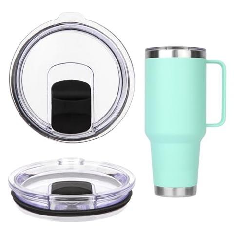 30 oz Tumbler Lid, Replacement Lids Compatible for YETI 30/32 oz Tumbler,  14 oz Mug and 35 oz Straw Mug, 2 Pack Travel Spill Proof Cup Lids Covers  with Magnetic Slider Switch,