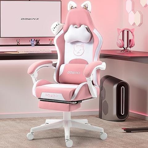 Dowinx - Silla De Trabajo Giratoria Con Soporte Lumbar De Masaje