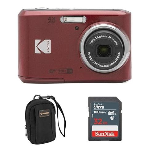 Kodak PIXPRO FZ45 Digital Camera, 16MP Point Shoot (Red) | 2.7