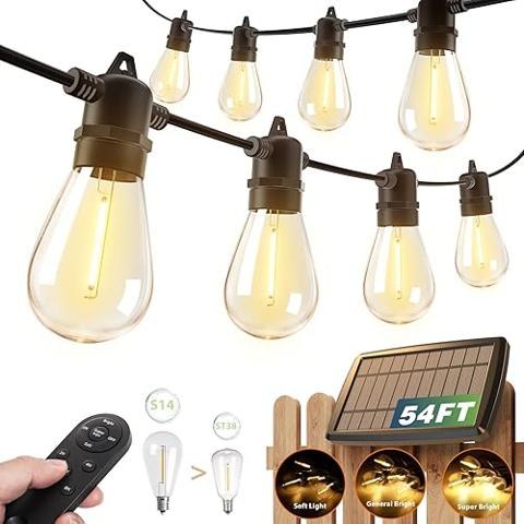 Paquete De 2 Luces Solares Para Exteriores De 200 LED, 8 Modos, Impermeables