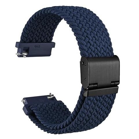 Niboow Correa Compatible Con Huawei Band 10, Hombres Mujeres Ajustable Respirable Band Elástica Nylon Trenzada Con Cierre Magnética - Color Vaquero
