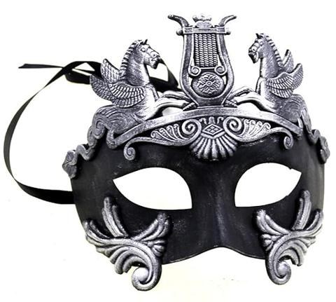 Máscara Veneciana Negra Para Fiestas – Plástico Ligero, Cintas Ajustables, Estilo Retro, Ideal Para Carnaval, Halloween, Disfraces Y Eventos Temáticos