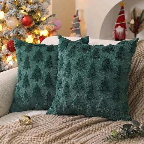 MIULEE Juego De 2 Fundas De Almohada Decorativas De Pana Verde, Fundas De Almohada Suaves A Rayas Con Borde Ancho, Para Invierno, Moderna, Bohemia, Decoración Del Hogar Para Sofá, Cama, Primavera