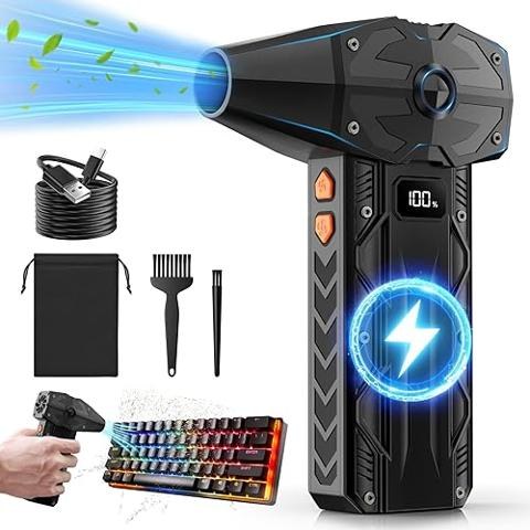 Plumero De Aire Comprimido, Limpiador De Teclado, Aspiradoras De Computadora 3 En 1, Kit De Lata De Aire Enlatado Eléctrico, Mini Soplador Inalámbrico De 45000 RPM Para Limpieza De Polvo De