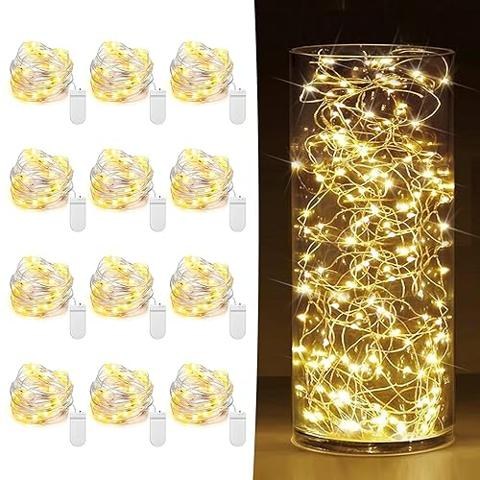 YEGUO 500 Luces LED De Navidad Para Interiores, Tira De Luces Azules Impermeables Al Aire Libre