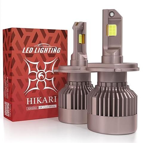 HIKARI 2026 Darkenex H4/9003 LED Foglight, 60000LM Pure White