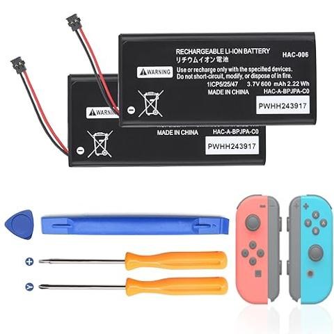 Blomiky - Paquete De 2 Baterías AA De 6 V 900 MAh Con Enchufe JST Y Cable USB, Adecuado Para La
