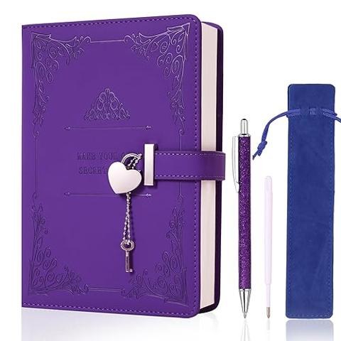 Ansopu Cuaderno Rayado, 365 Páginas B5, Diario Grande De Tapa Dura De Cuero Para Mujeres Y